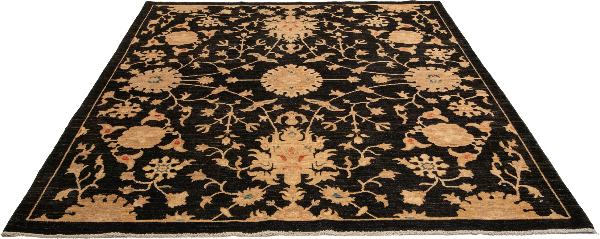 W 6 L 6 Agra 100% Wool Hand-Woven All-Over Design - 58317