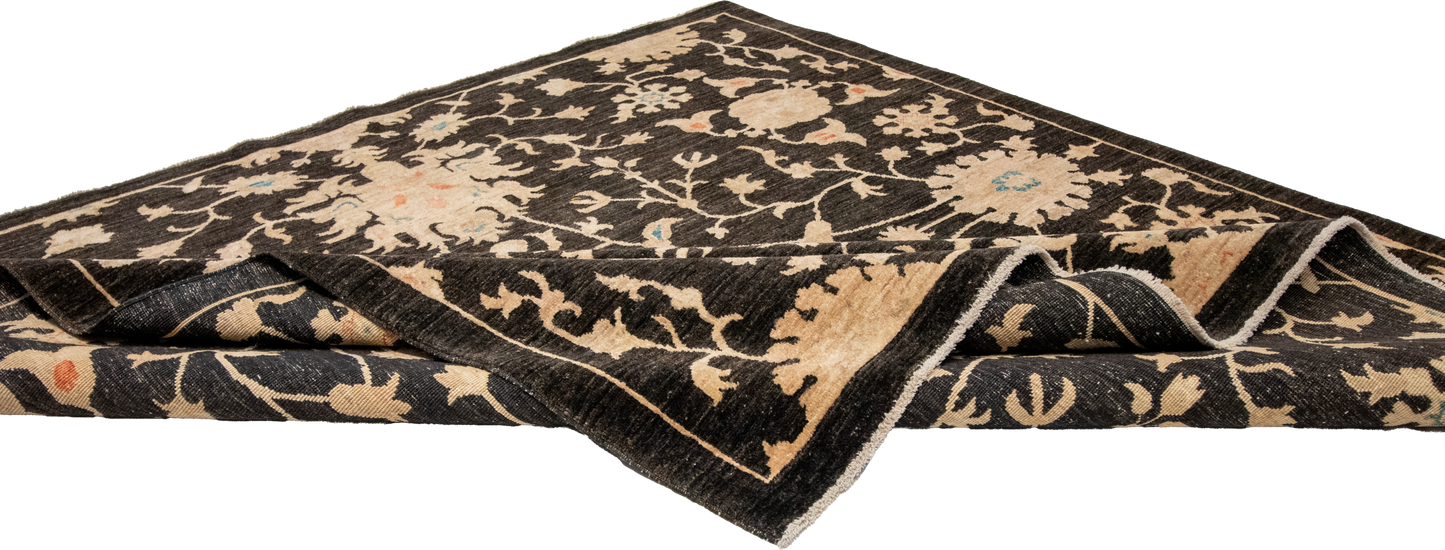 W 6 L 6 Agra 100% Wool Hand-Woven All-Over Design - 58317