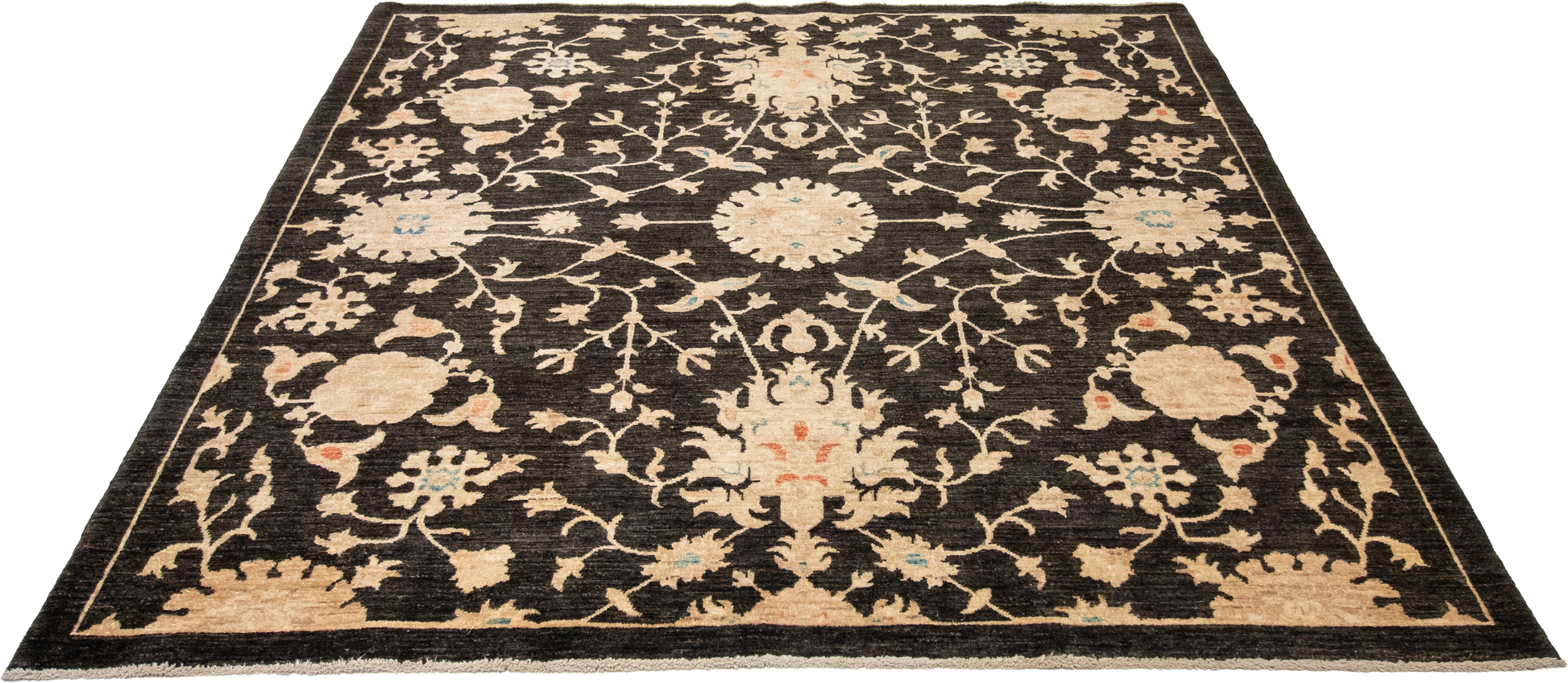 W 6 L 6 Agra 100% Wool Hand-Woven All-Over Design - 58317