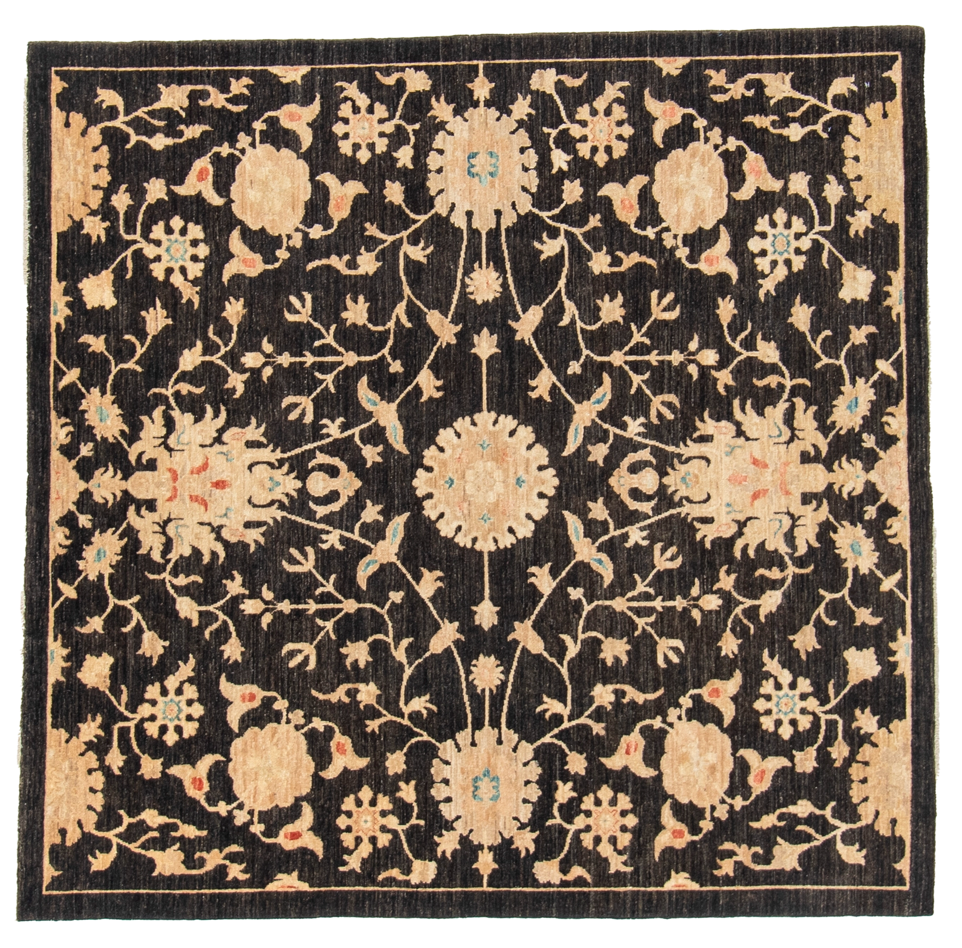 W 6 L 6 Agra 100% Wool Hand-Woven All-Over Design - 58317
