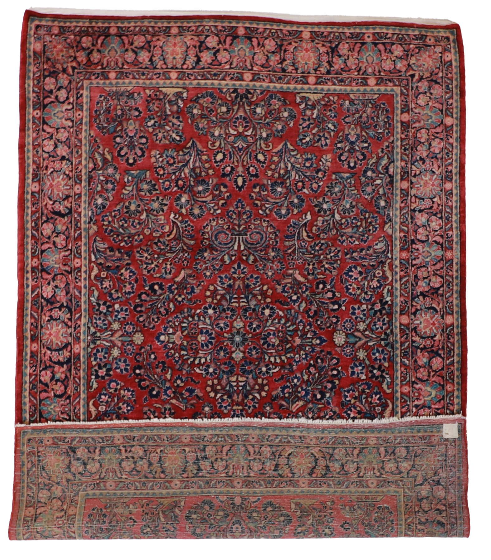 W 6.2 L 9 Sarouk 100% Wool Handmade All Over Design - 58334