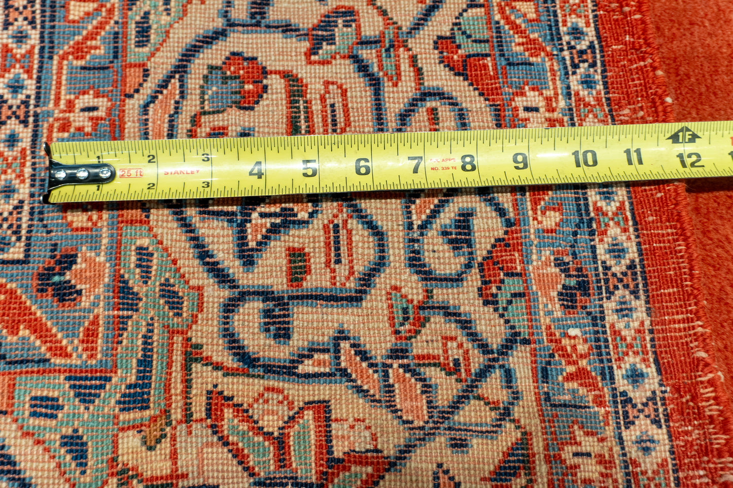W 6.8 L 9.10 Sarouk S. Antique 100% Wool Hand-Woven Floral Design - 58358