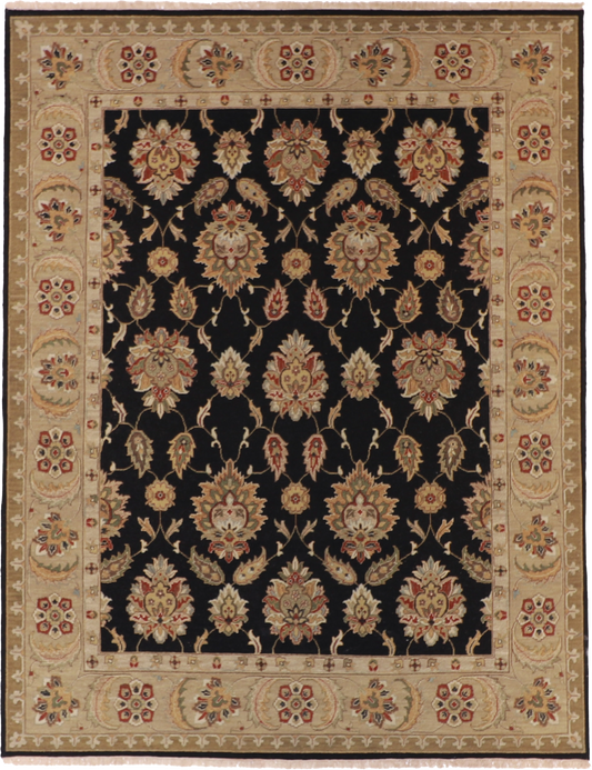 W 7.9 L 9.11 Mahal 100% Wool Hand-Woven All-Over Design - 58364