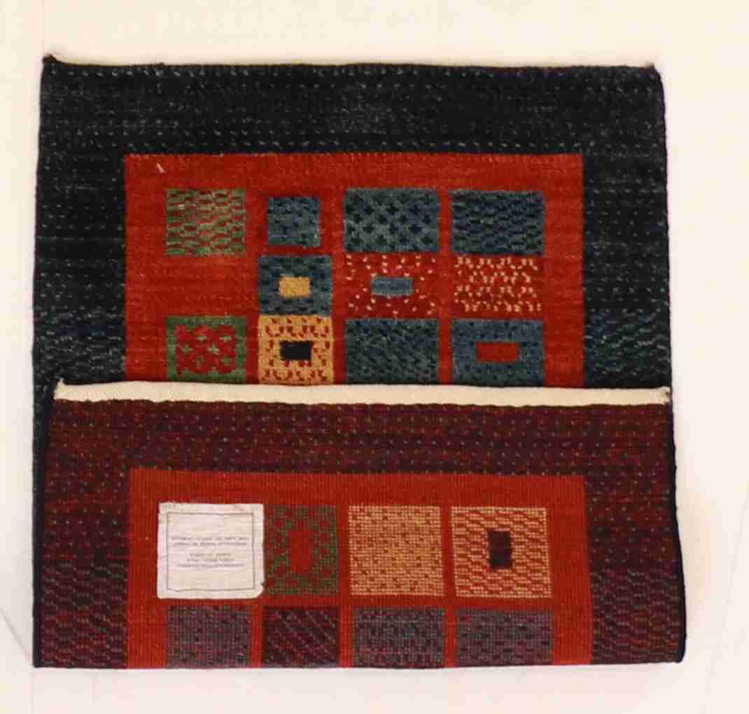 W 2 - L 3 - Gabbeh Fine Geometric Rectangle - Finest Hand-Knotted Quality Wool - 58387