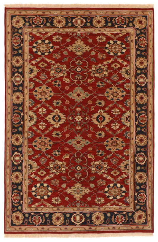 W 4 L 6 Hamadan Sumak 100% Wool Hand-Woven All-Over Design - 58407