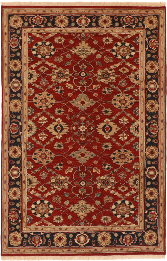 W 4 L 6 Hamadan Sumak 100% Wool Hand-Woven All-Over Design - 58407
