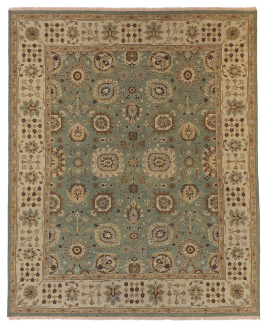 8 x 10 - Mahal Wool Traditional Rectangle - Finest Hand-Knotted Quality Wool — 58418