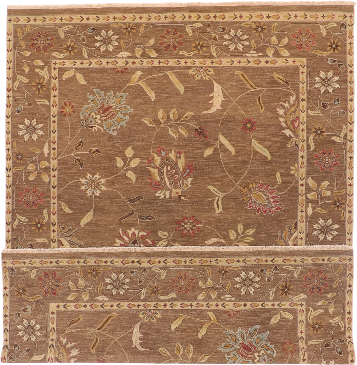 W 9 L 12 Frahan 100% Wool Hand-Woven All-Over Design - 58422