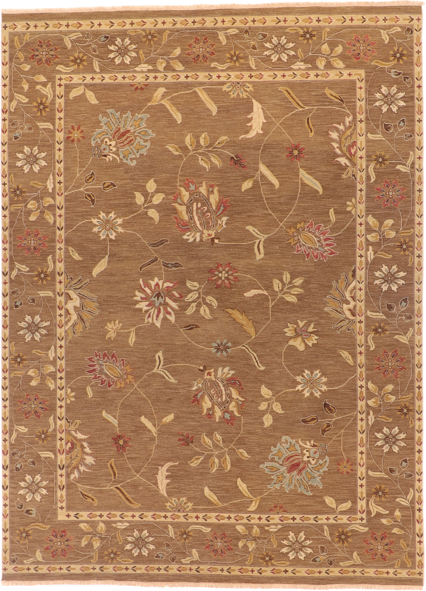 W 9 L 12 Frahan 100% Wool Hand-Woven All-Over Design - 58422