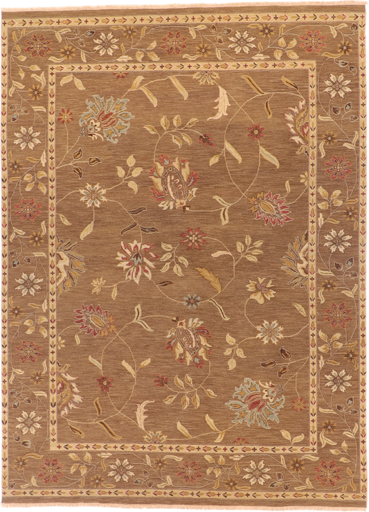 W 9 L 12 Frahan 100% Wool Hand-Woven All-Over Design - 58422