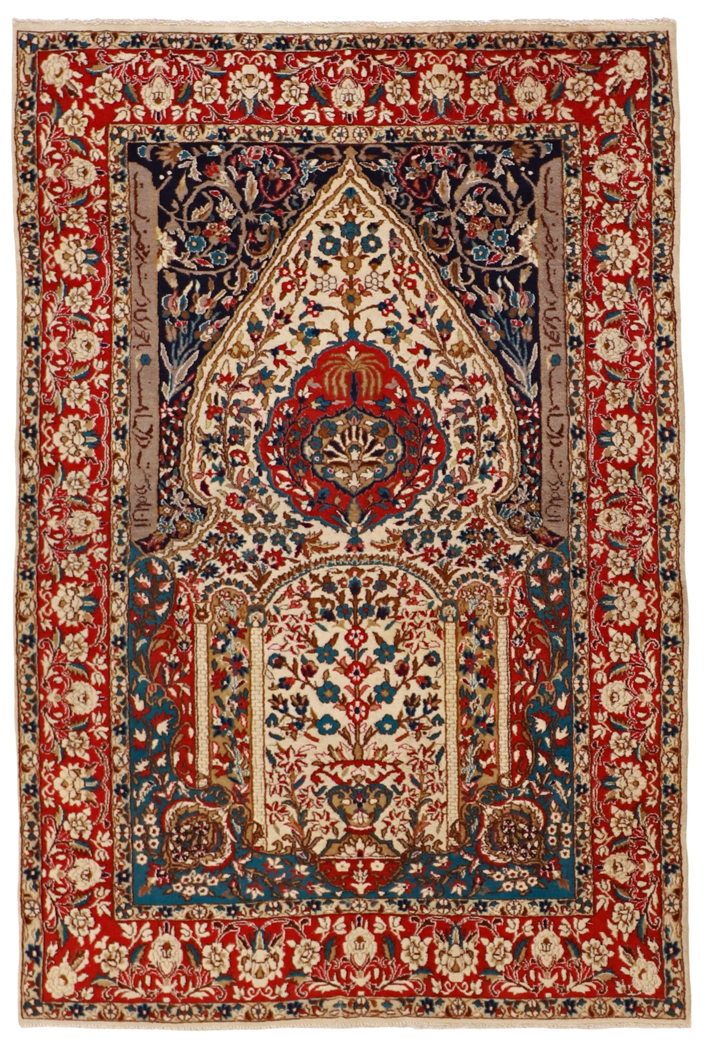 W 4 L 5.11 Tree Of Life 100% Wool Hand-Woven All-Over Design - 58430