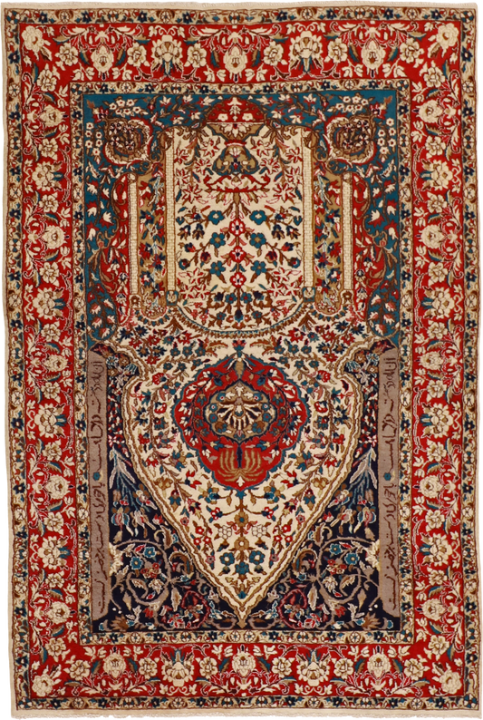 W 4 L 5.11 Tree Of Life 100% Wool Hand-Woven Rug - 58430