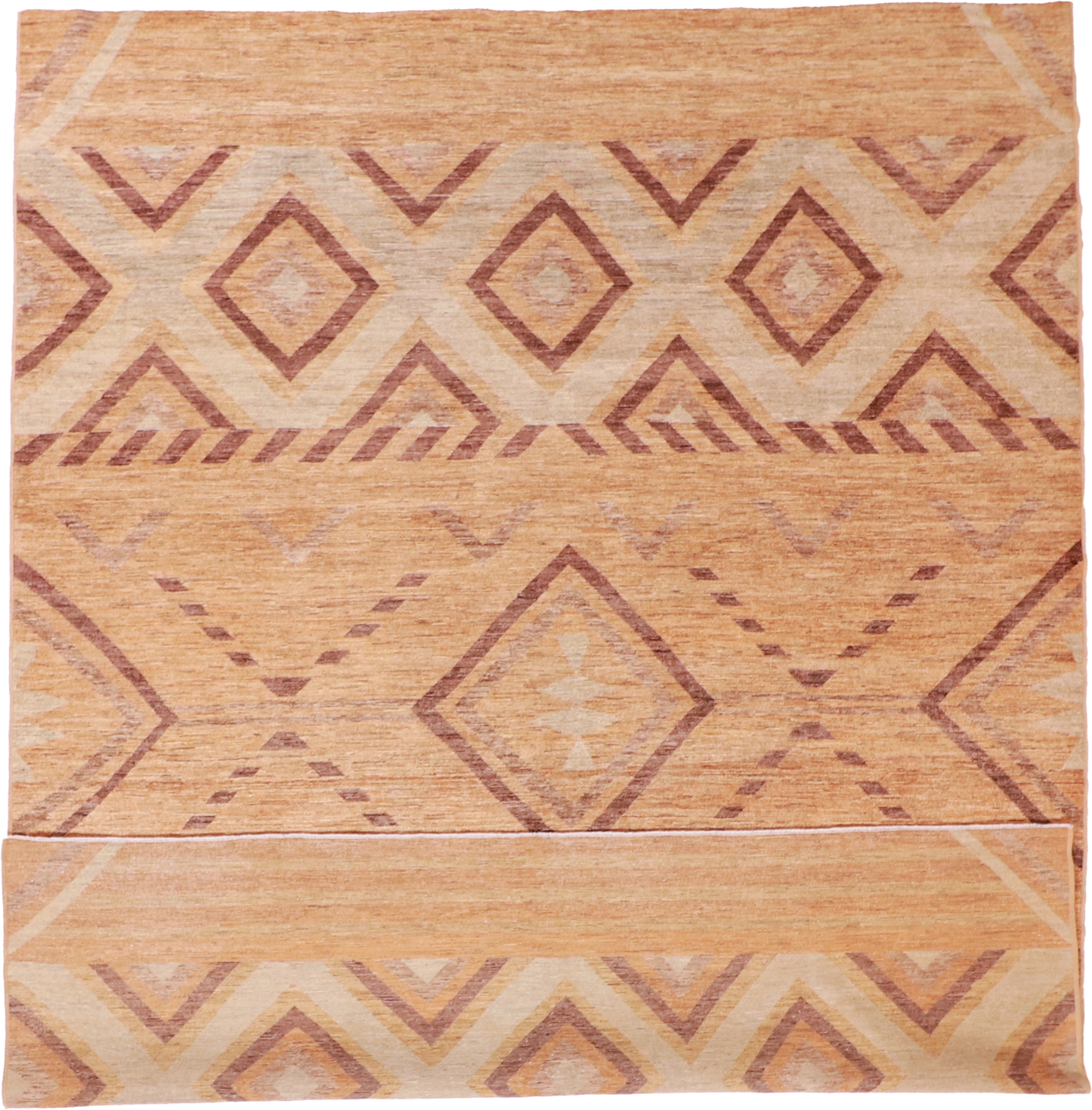 W 9.2 L 11.8 Mountain Modern 100% Wool Hand-Woven All-Over Design - 58435