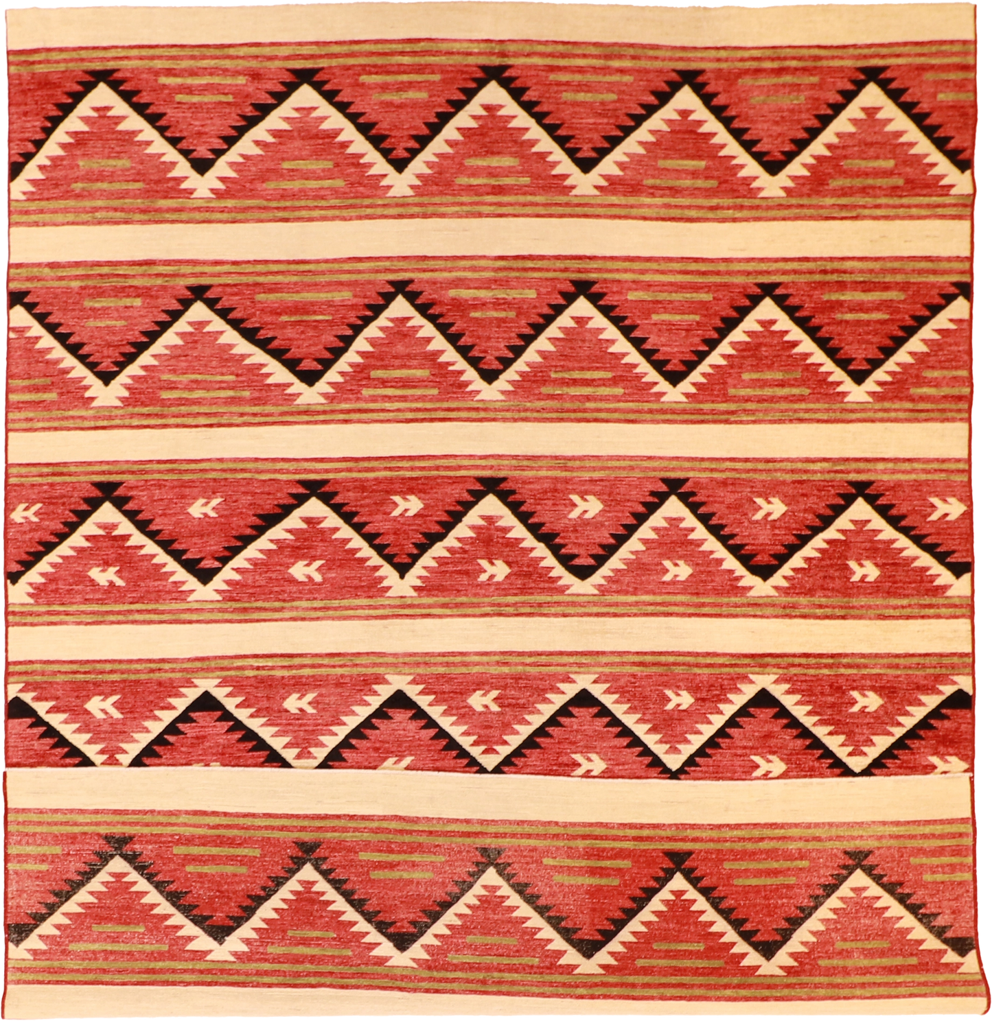 W 8.10 L 11.8 Mountain Modern 100% Wool Hand-Woven All-Over Design - 58437