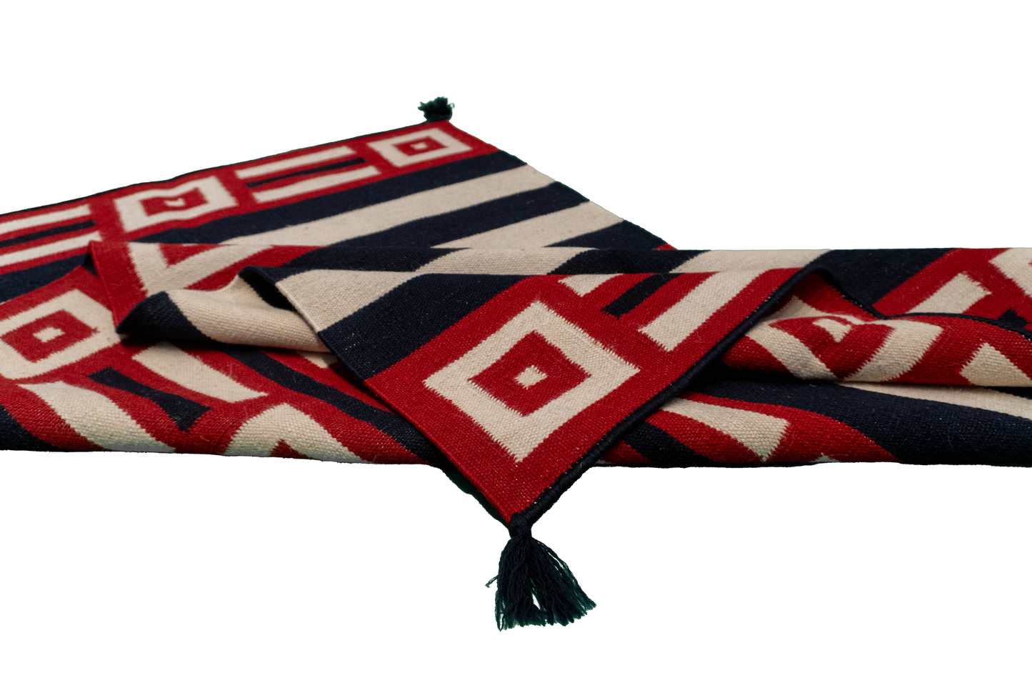 W 3 L 5 Navajo 100% Wool Hand-Woven Geometric Design - 58501