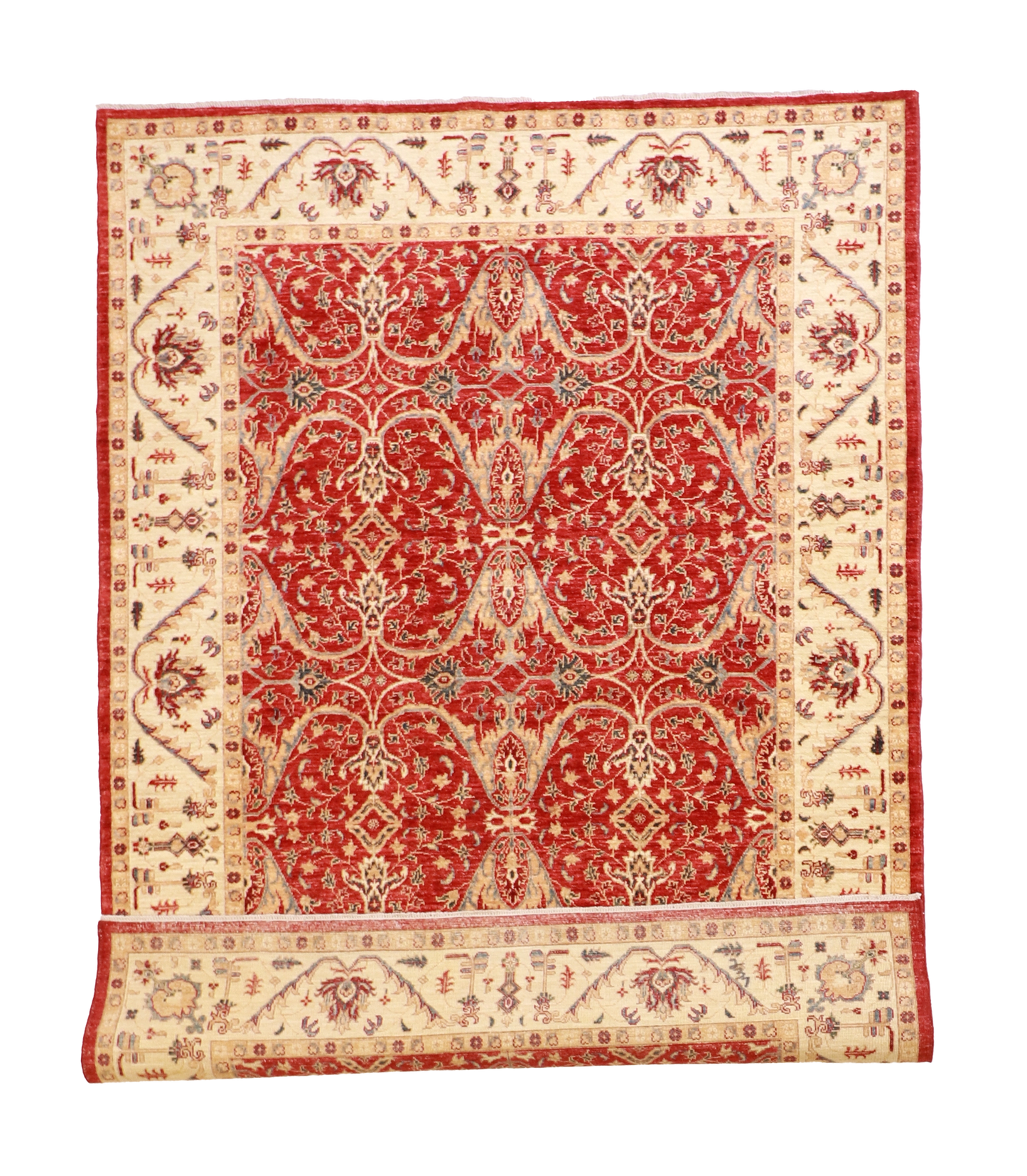 W 5.7 L 7.10 Ziegler Mahal 100% Wool Handmade All Over Design - 58602