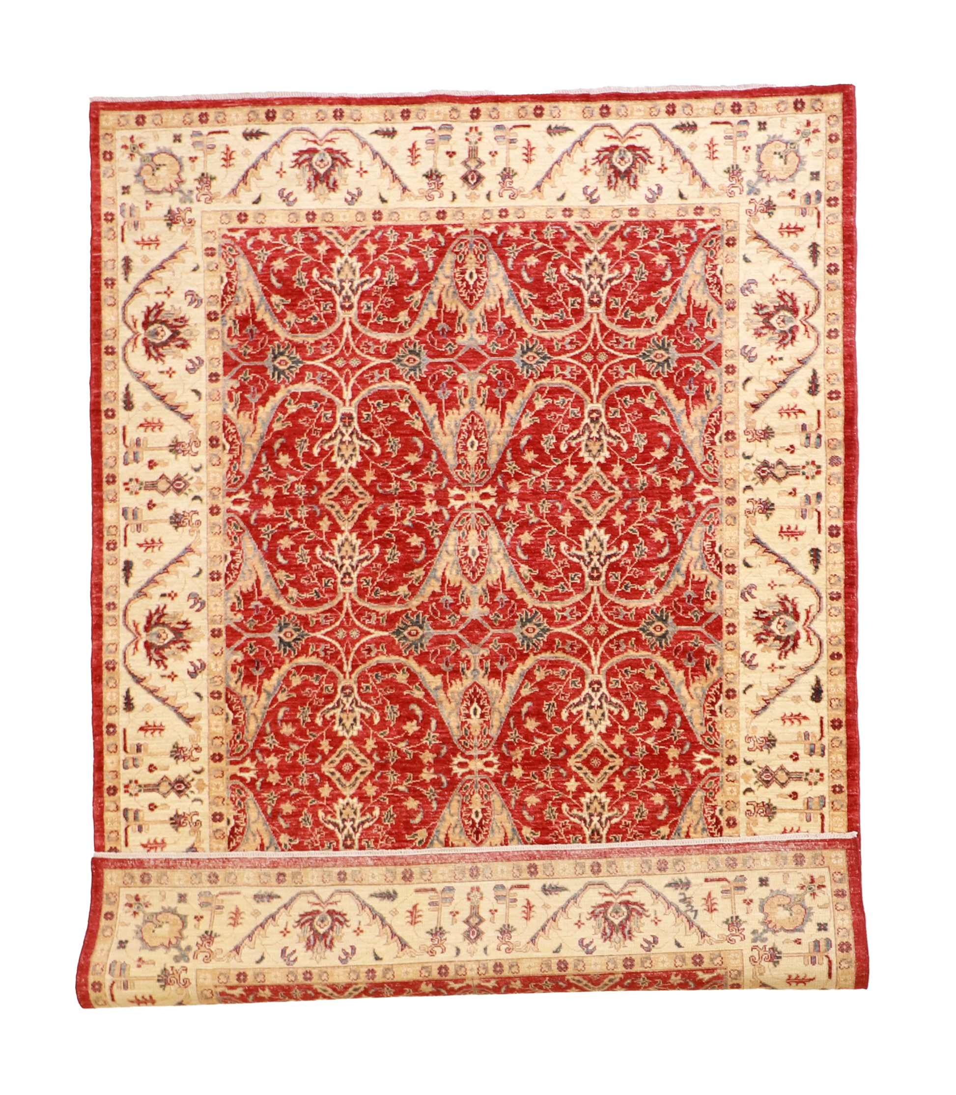 W 5.7 L 7.10 Ziegler Mahal 100% Wool Handmade All Over Design - 58602
