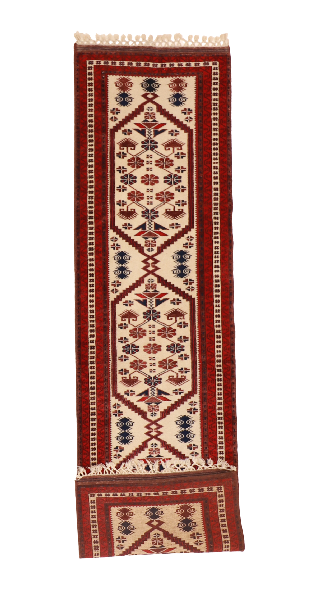 W 2.7 L 9.1 Kazak Runner 100% Wool Hand-Woven Rug - 58647