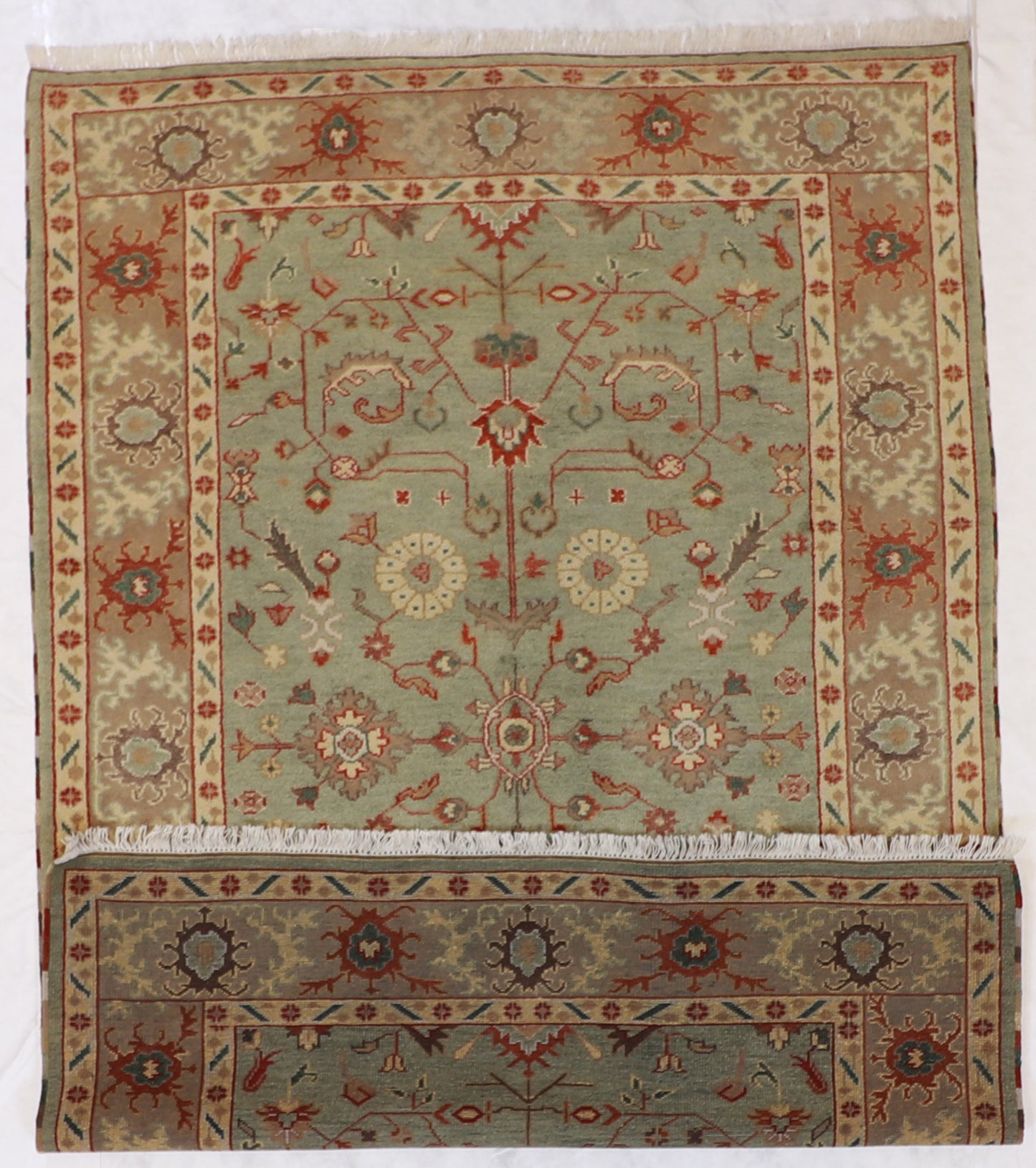 W 6.2 L 9 Ziegler 100% Wool Handmade All Over Design - 58729