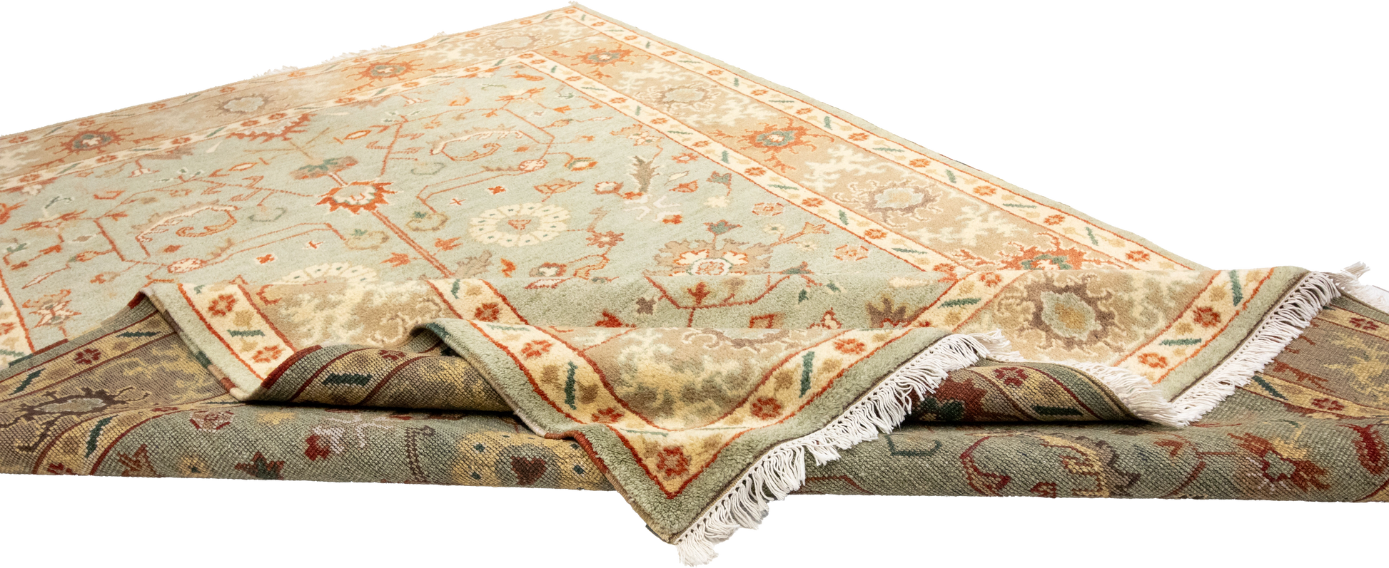 W 6.2 L 9 Ziegler 100% Wool Hand-Woven All-Over Design - 58729