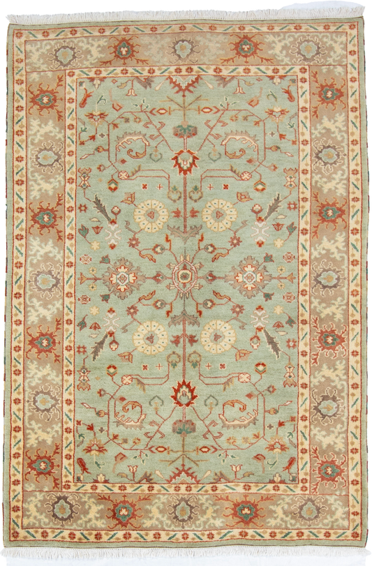 W 6.2 L 9 Ziegler 100% Wool Hand-Woven All-Over Design - 58729