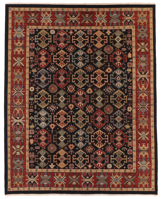 8 x 10 - Gashquaie Wool Traditional Rectangle - Finest Hand-Knotted Quality Wool — 58736