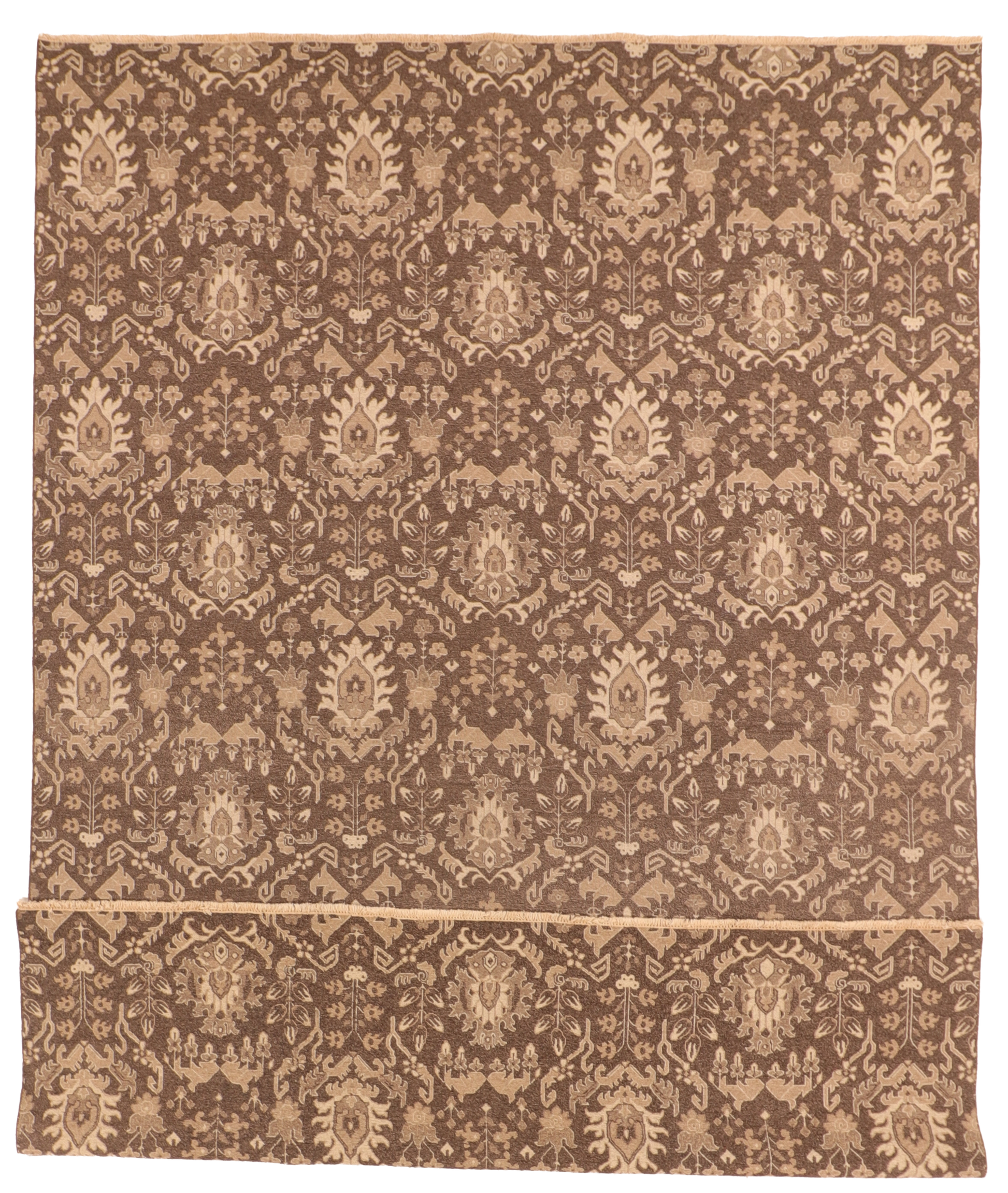 W 9.10 L 13.8 Sumak 100% Wool Hand-Woven Allover Design - 58739