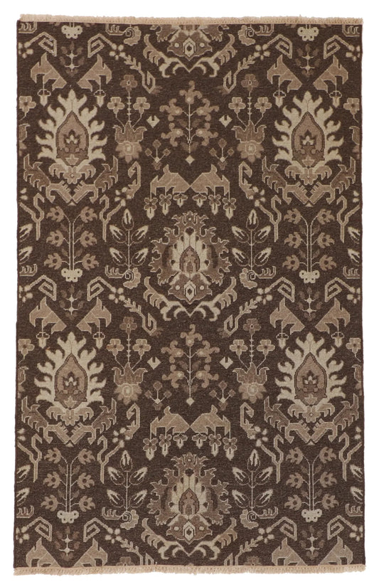 W 3.5 - L 4.10 - Tabriz Fine/Wool Floral Rectangle - Finest Hand-Knotted Quality Wool - 58751