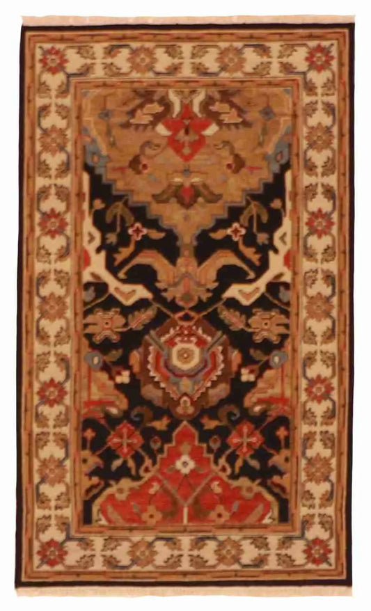 3 x 5 - Gashgai Fine/Wool Floral Rectangle - Finest Hand-Knotted Quality Wool — 58755