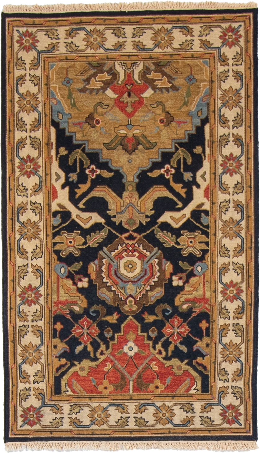 W 3 L 5 Gashgaie Sumak 100% Wool Hand-Woven Geometric Design - 58755