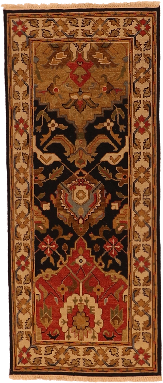 W 2.6 - L 6 Gashgaie Sumak 100% Wool Hand-Woven Runner - 58773