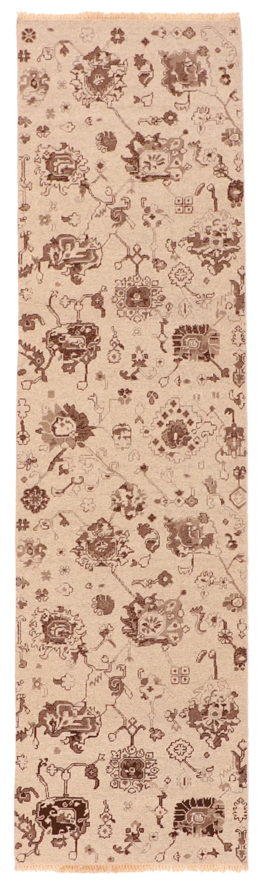 2.8 x 9.10 - Mahal Fine/Wool Floral Rectangle - Finest Hand-Made Quality Wool — 58780