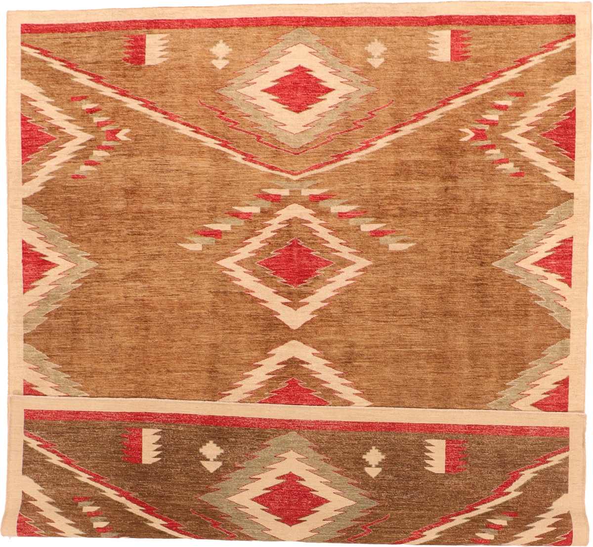 W 8.3 L 9.10 Mountain Modern 100% Wool Hand-Woven Western Design - 58800