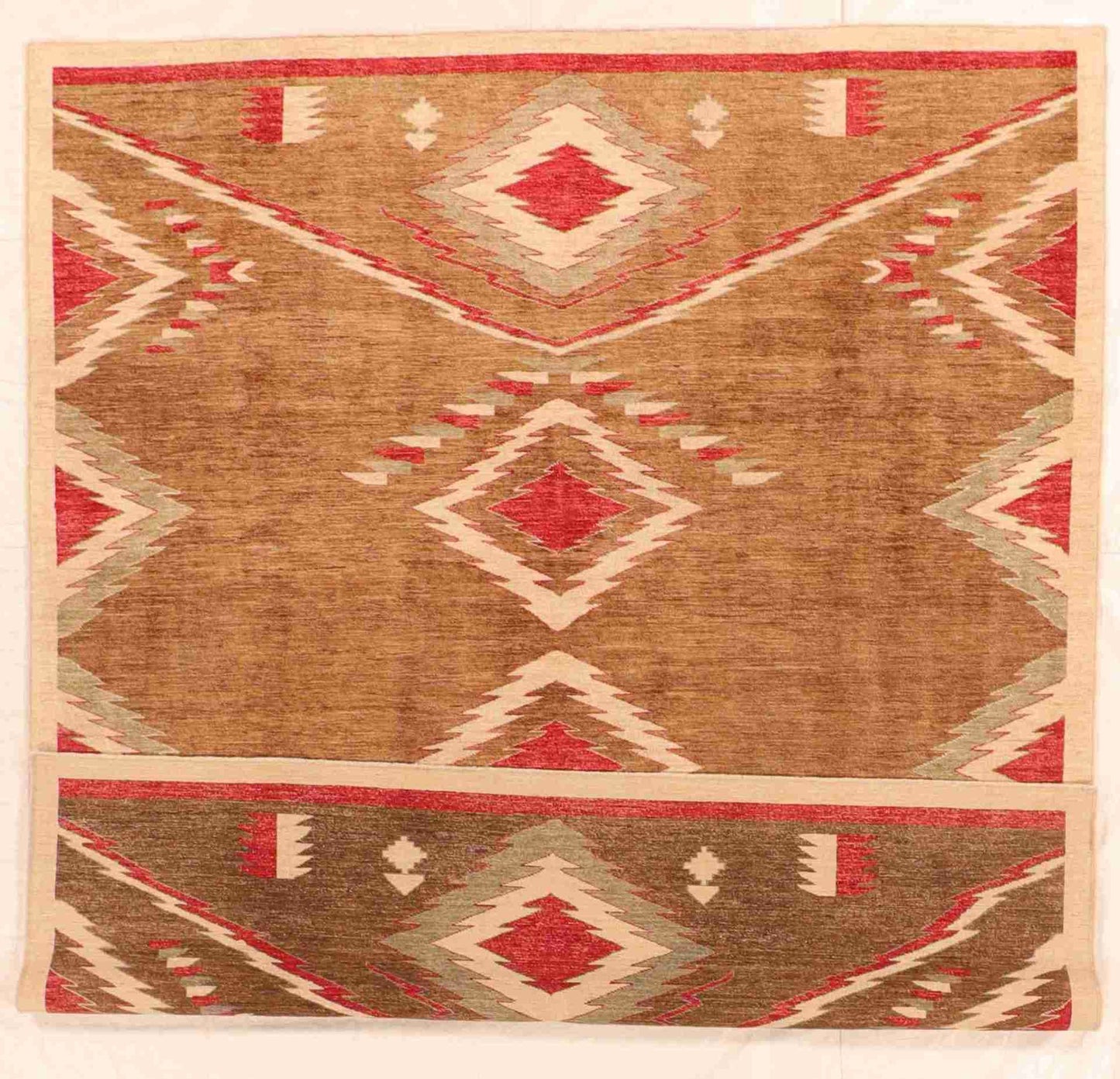 W 8.3 - L 9.10 - Mountain Modern Wool Western Rectangle - Finest Hand-Knotted Quality Wool - 58800