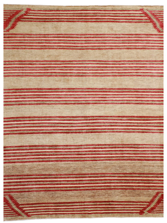 8.6 x 10.10 - Mountain Modern Wool Geometric Rectangle - Hand Woven Rug — 58819