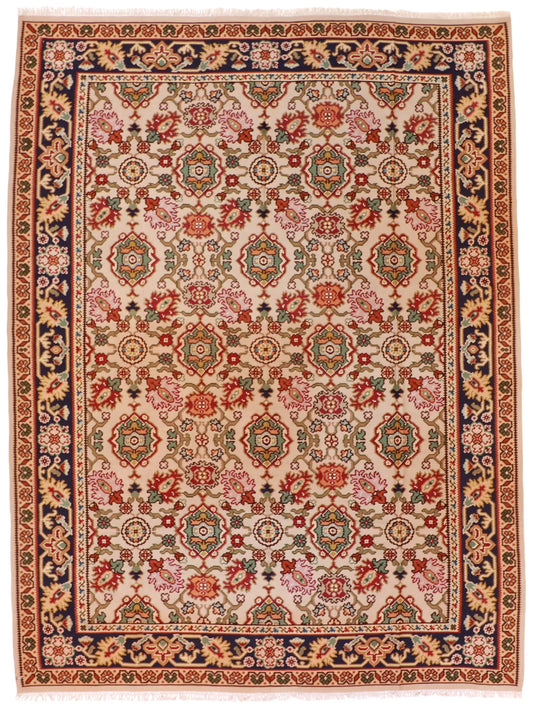 8.7 x 11.4 - Kilim Wool Geometric Rectangle - Finest Hand-Made Quality Wool — 58828