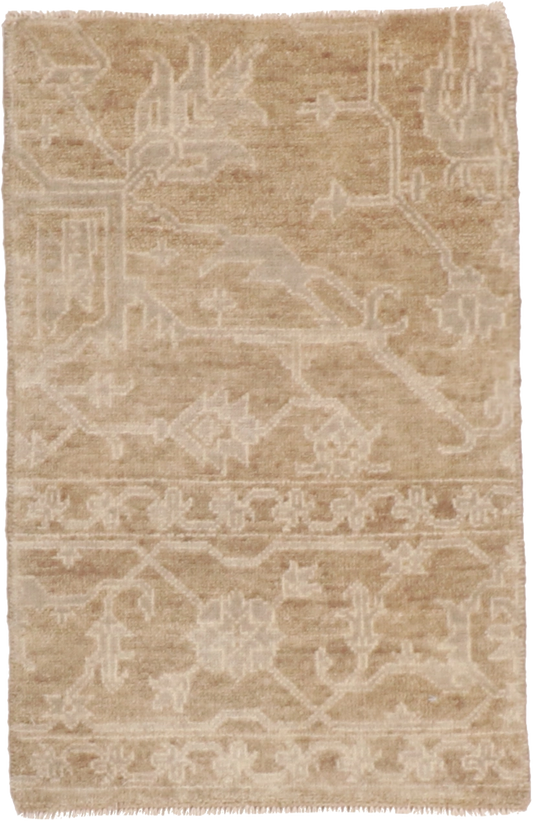 W 2 - L 3 Serapie 100% Wool Hand-Woven Rug - 58849