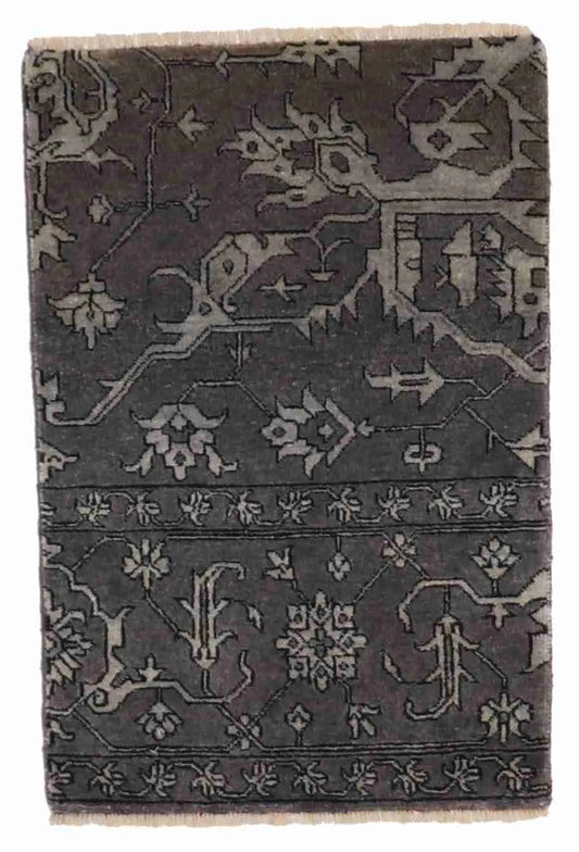 W 2 - L 3 - Modern Wool All Over Rectangle - Finest Hand-Knotted Quality Wool - 58850
