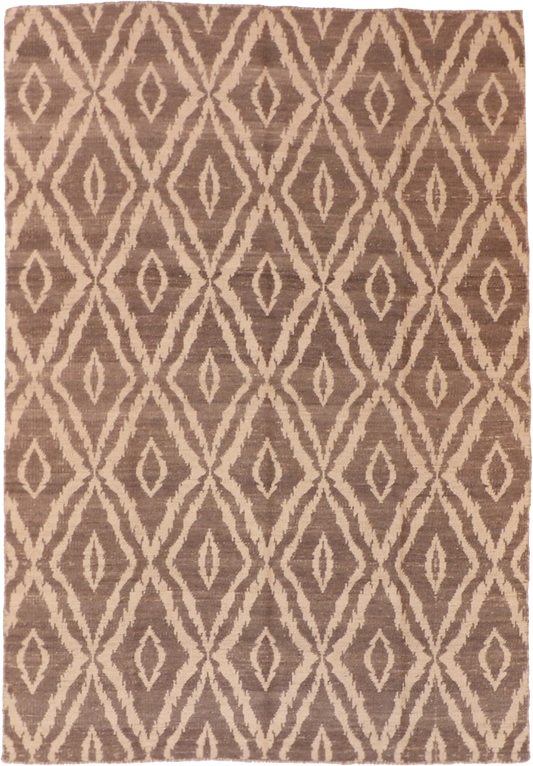 W 5.2 L 7.6 Kilim 100% Wool Hand-Woven Geometric Design - 58888