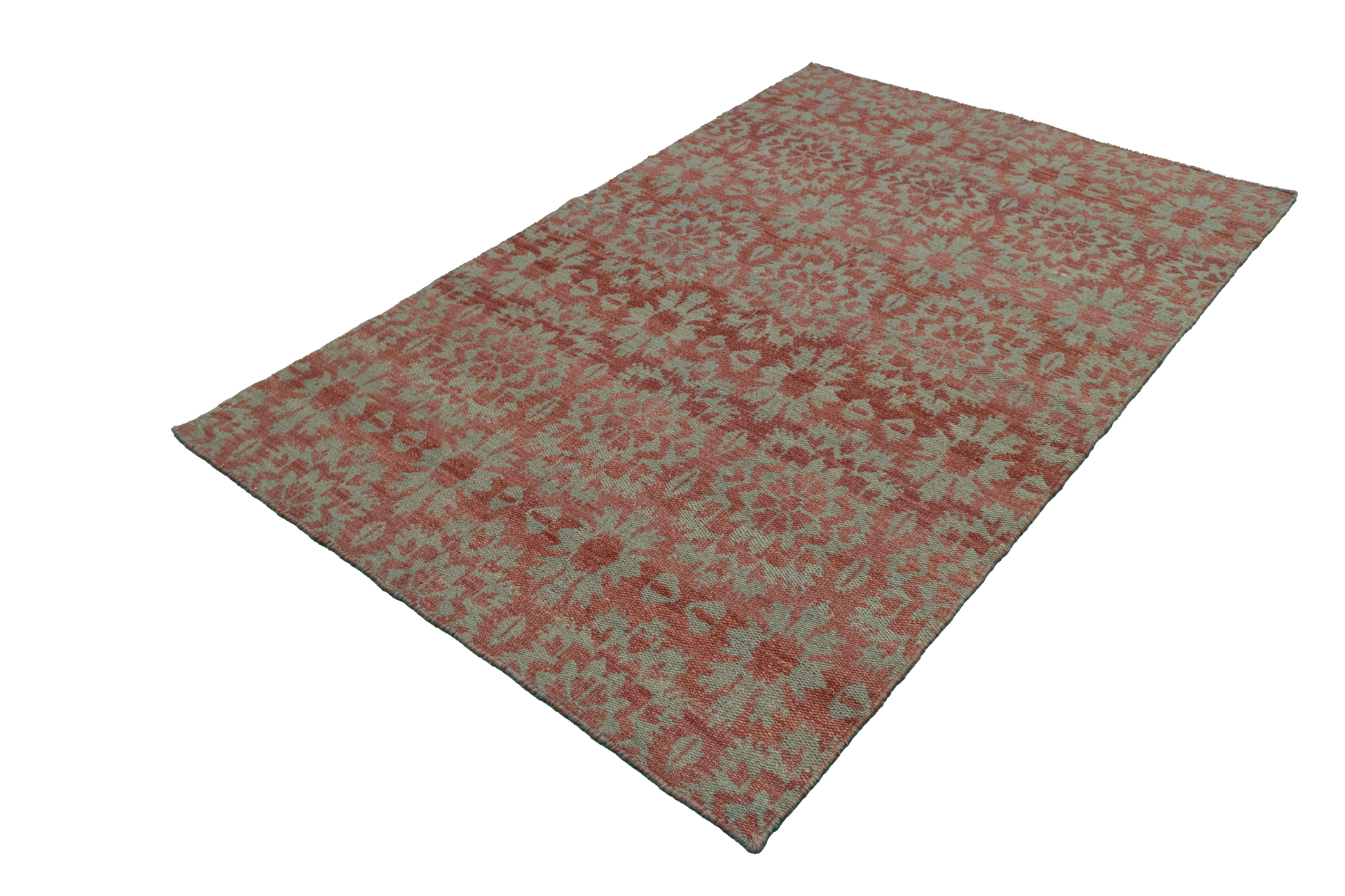 W 3.7 L 5.7 Kilim 100% Wool Hand-Woven All-Over Design - 58892