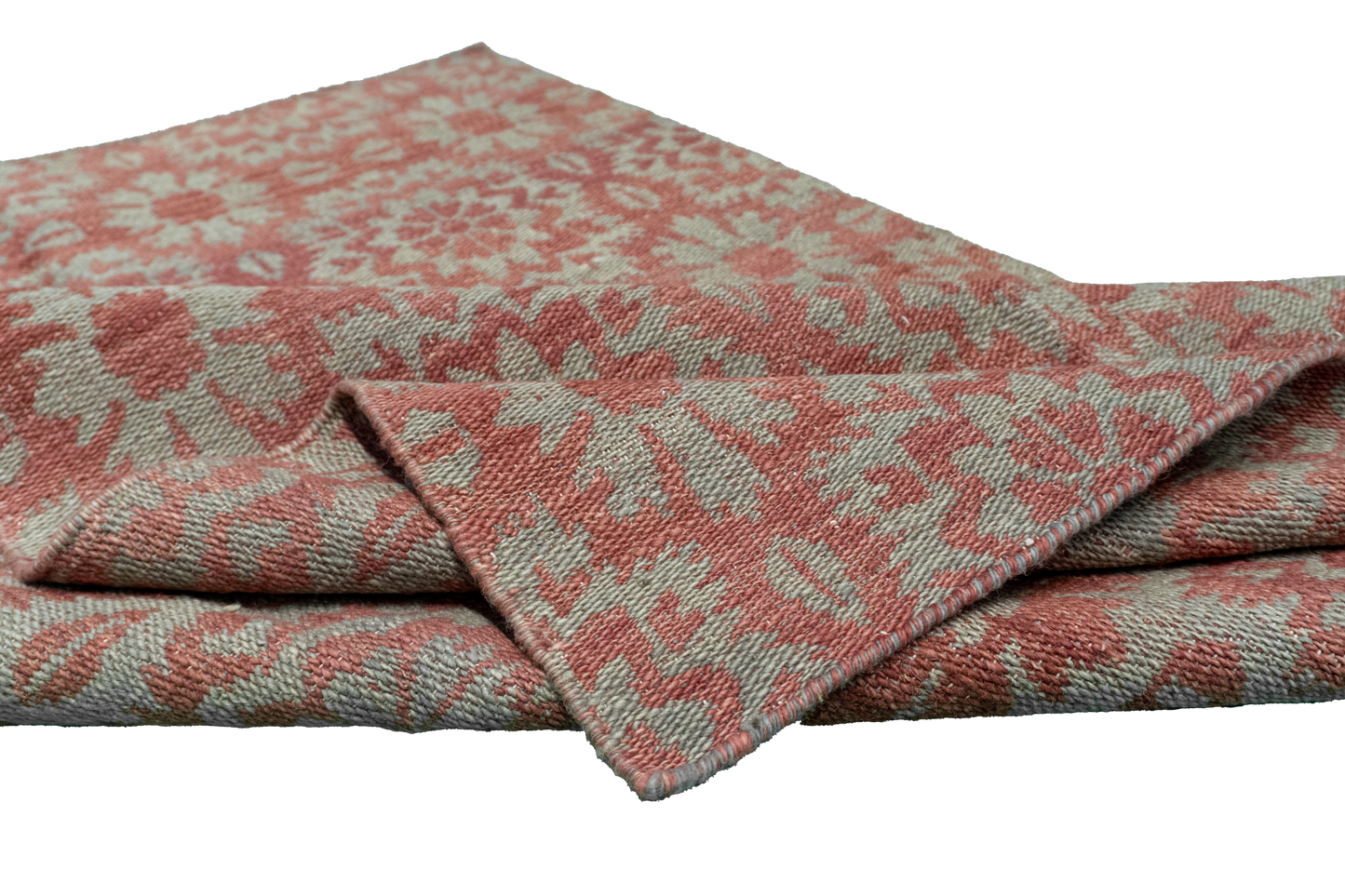 W 3.7 L 5.7 Kilim 100% Wool Hand-Woven All-Over Design - 58892