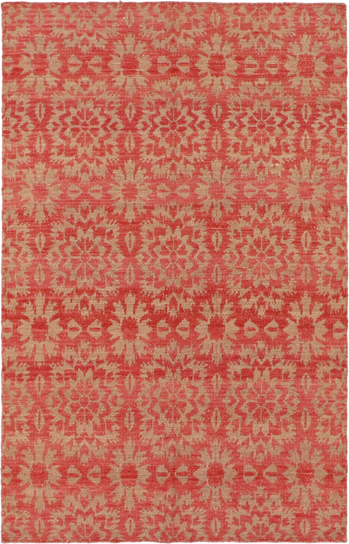 W 3.7 L 5.7 Kilim 100% Wool Hand-Woven All-Over Design - 58892