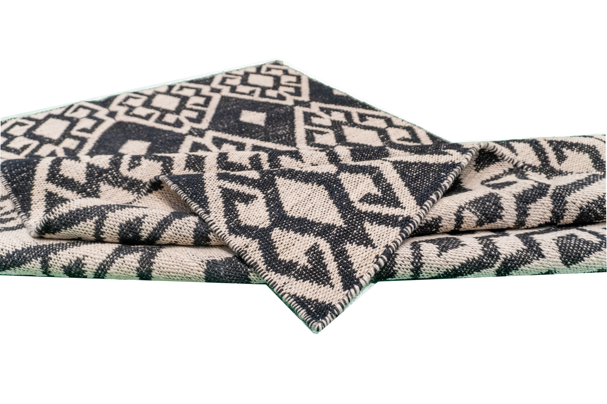 W 3.7 L 5.6 Kilim 100% Wool Hand-Woven All-Over Design - 58898
