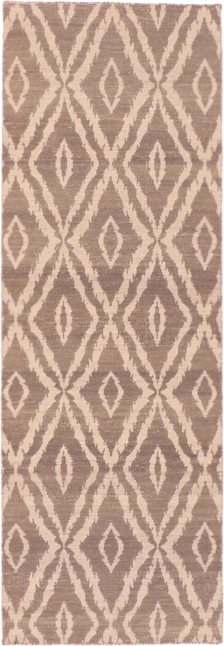 W 2.8 - L 7.10 Kilim Runner 100% Wool Hand-Woven All-Over Design - 58902