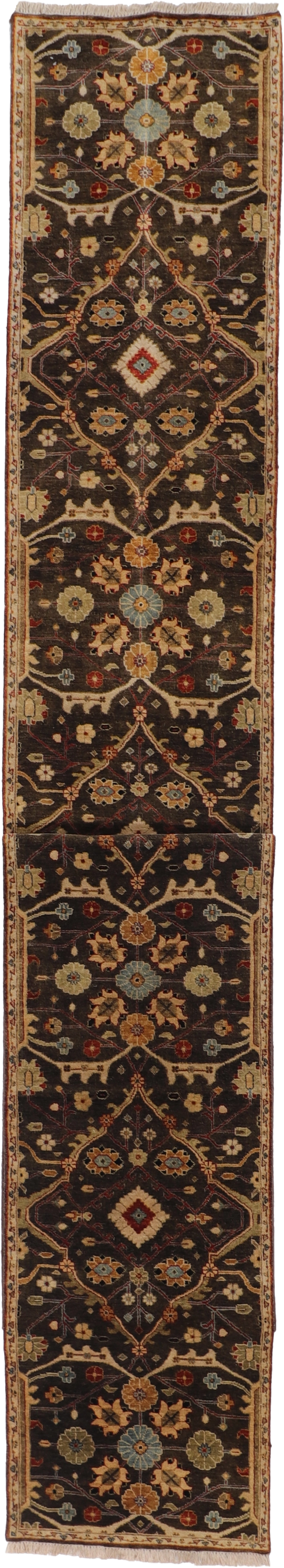W 2.8 L 25 Mahal 100% Wool Hand-Woven All-Over Design - 58913