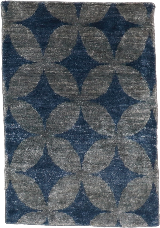 W 2 L 3 Modern 100% Silk Hand-Woven All-Over Design - 58917