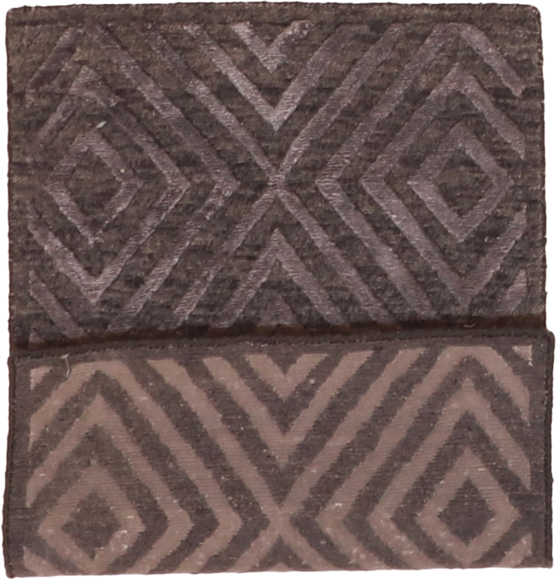 W 2 L 3 Modern Wool And Silk Blend Hand-Woven All-Over Design - 58924