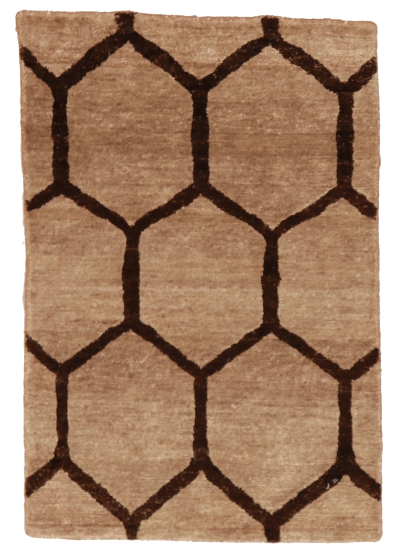 2 x 3 - Modern Silk All Over Rectangle - Finest Hand-Knotted Quality — 58938