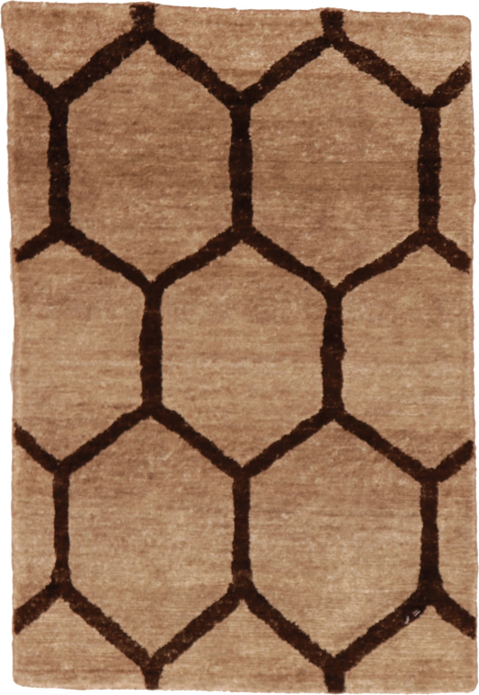 W 2 L 3 Modern 100% Silk Hand-Woven All-Over Design - 58938
