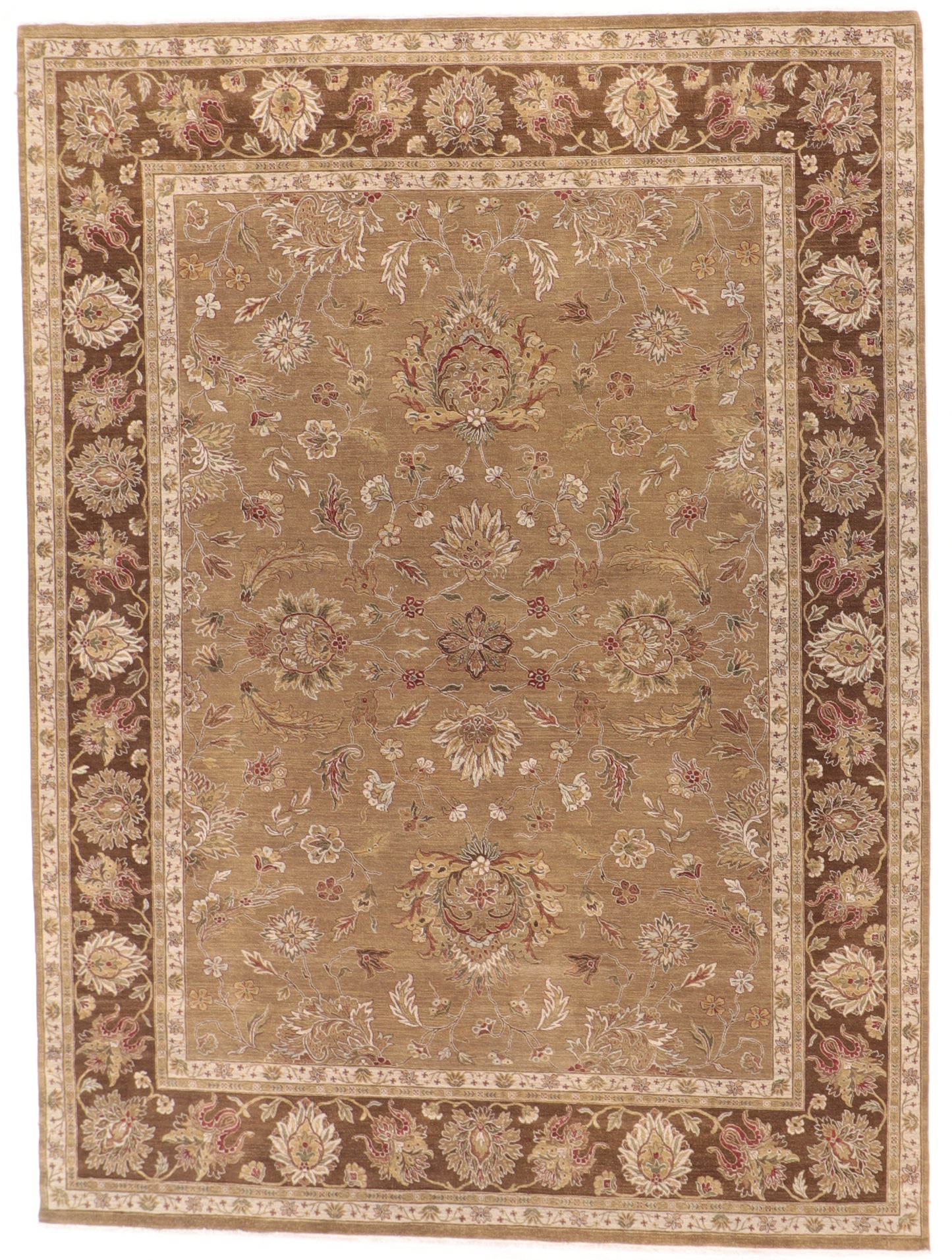 W 9 - L 12 - Kashan Fine All Over Rectangle - Hand Woven Rug - 58951